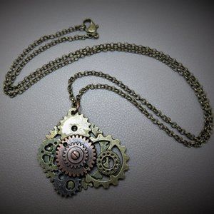 Steam Punk Necklace Metal Victorian Edwardian Style Steampunk